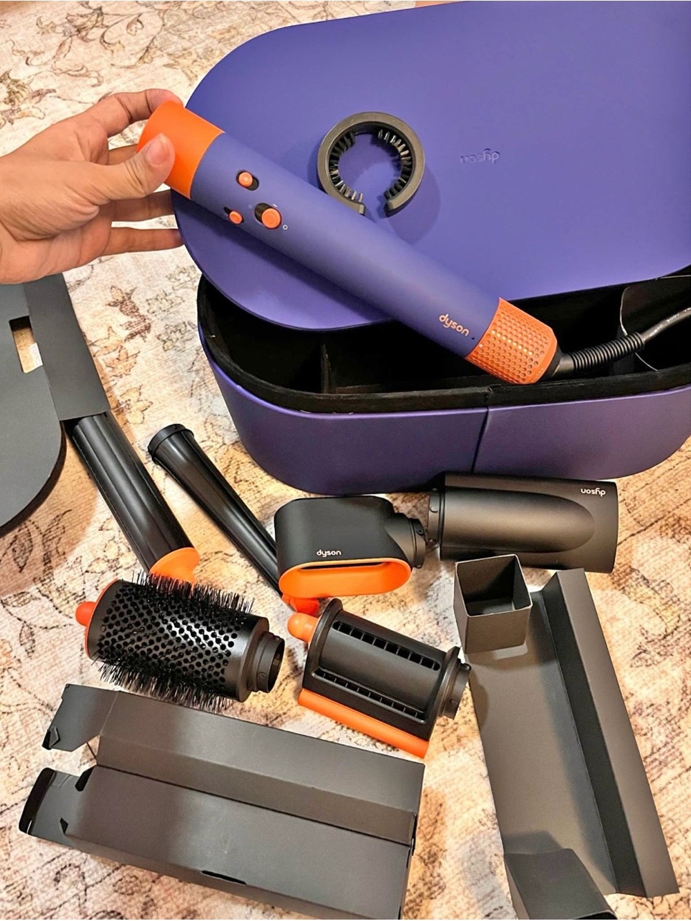 Dyson Purple and Orange Hair Styling Set